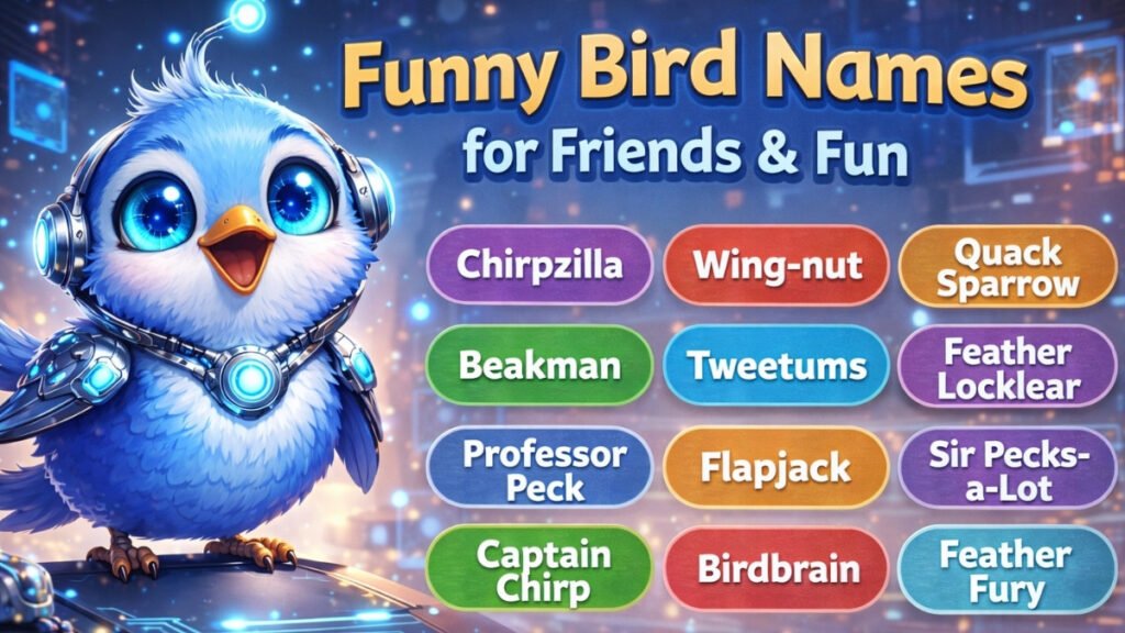 Funny Bird Names for Friends & Fun