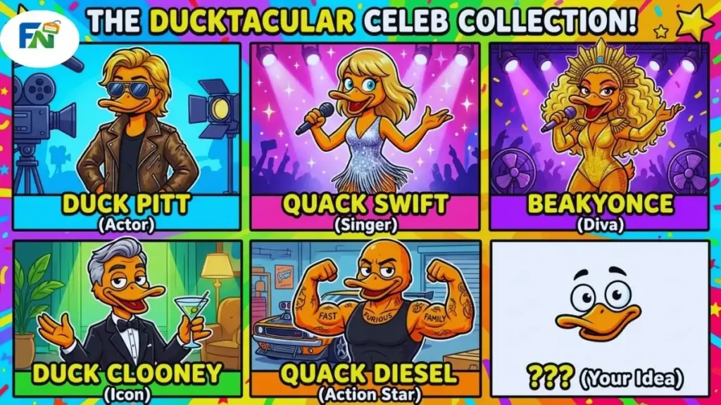 Funny Duck Names After Celebrities