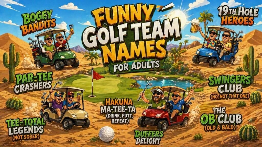Funny Golf Team Names For Adults
