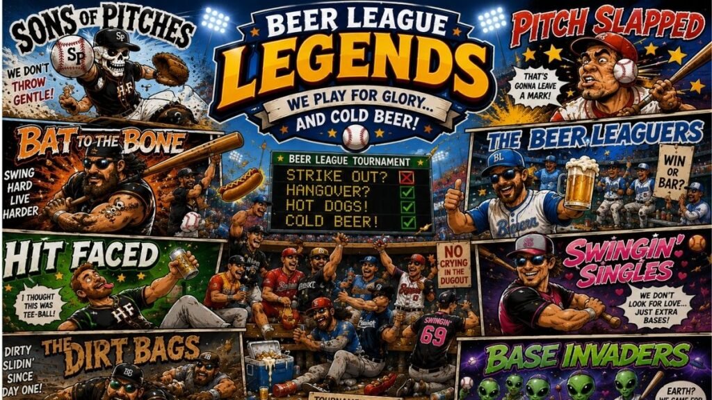 Funny Baseball Team Names For Adults