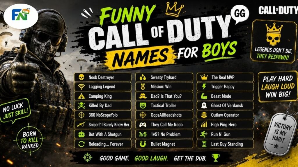 Funny Call Of Duty Names for boys