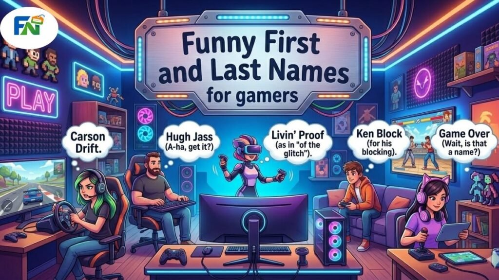 Funny First and Last Names For Gamers and Usernames