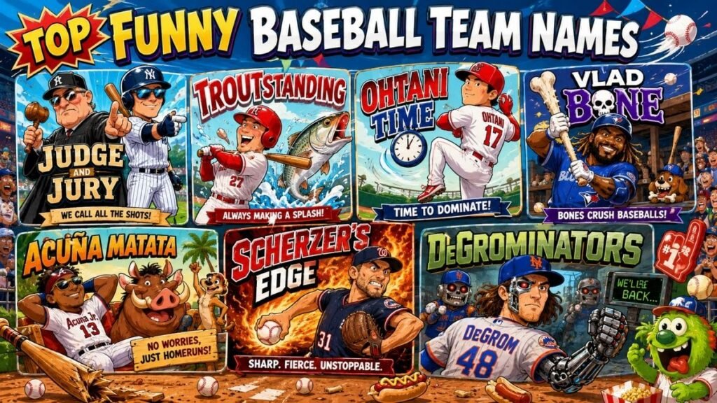 Top Funny Baseball Team Names