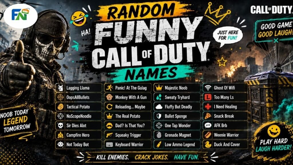 Random Funny Call Of Duty Names