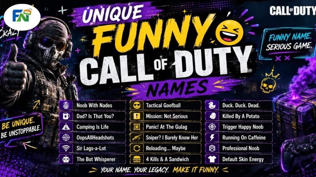 Unique Funny Call Of Duty Names