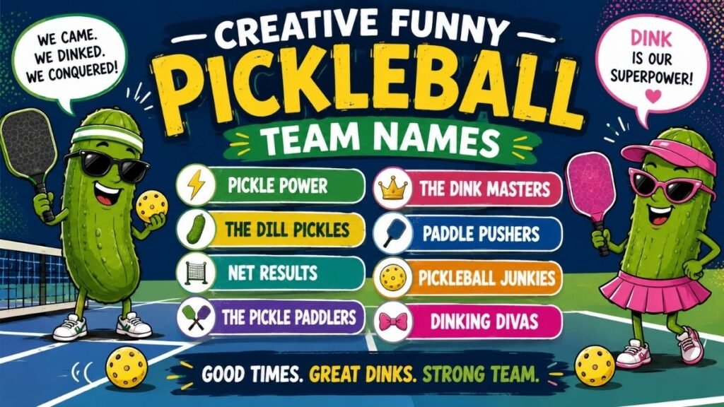 Creative Funny Pickleball Team Names