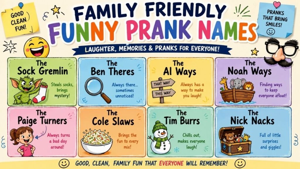 Family Friendly Funny Prank Names
