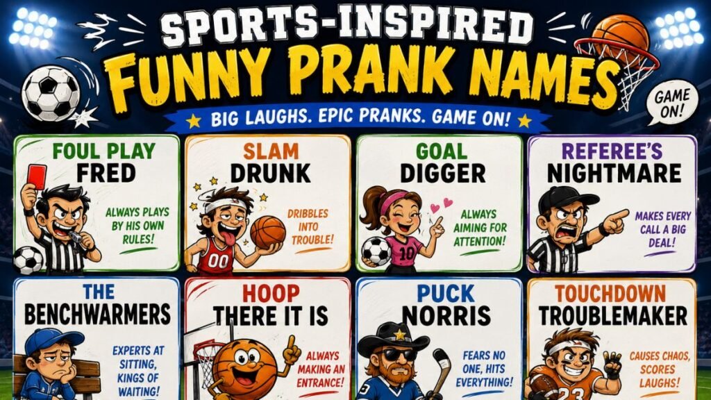 Sports-Inspired Funny Prank Names