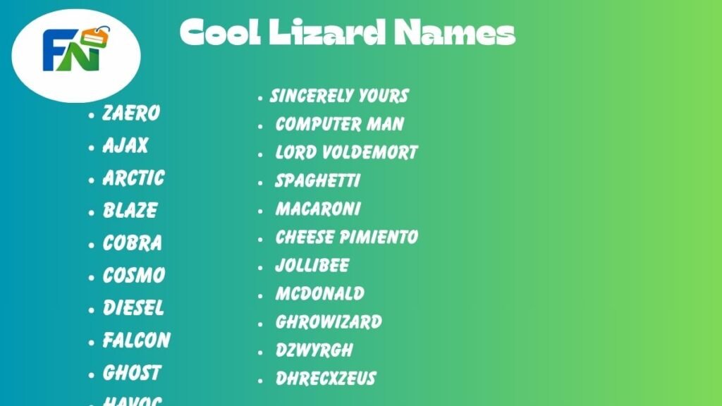 Cool Lizard Names
