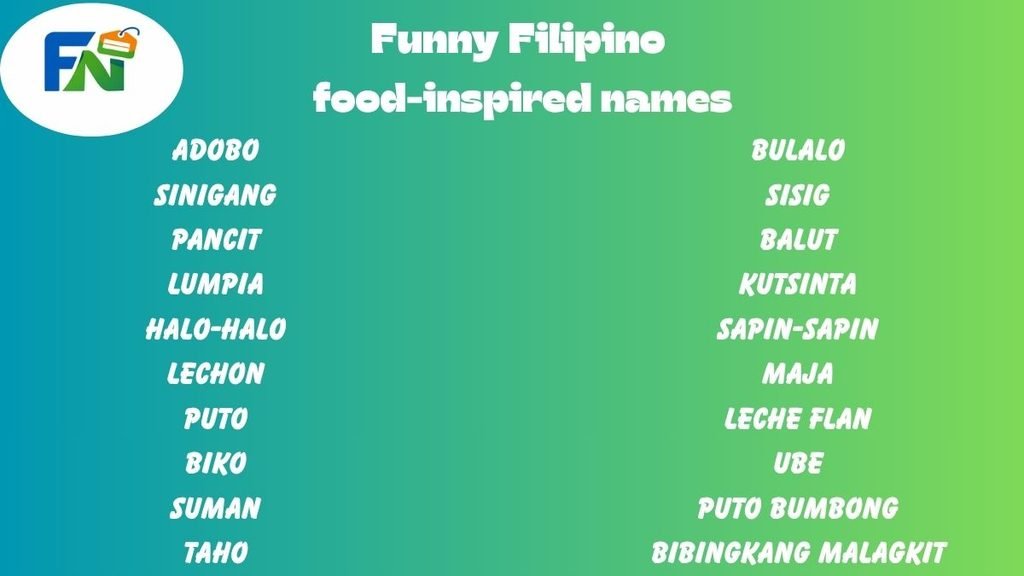 Funny Filipino food inspired names